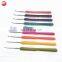 Custom packaging wholesale ergonom crochet hook set rubber handle crochet hook