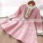 New 3 buckle wooden ear trim sweater dress girls skirt