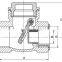 JKL07408 Brass Valve Type Forged Brass Swing Check Valves Non Return