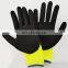Sunnyhope Gloves construction work Nitrile gloves 13G polyester with sandy nitrile palm coated