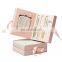 Custom made cardboard gift packing box with ribbon cosmetics packaging