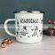 8oz enamel looks speckled ceramic camping sublimation ceram enamel cup for sales