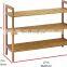 3-Tier Bamboo Shoe Rack Stackable Shoe Storage Organizer