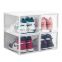 Drop Front Stackable Shoe Box magnets sneaker crates 2021 Acrylic wholesale  Shoe case custom Clear Transparent Sneaker box