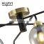 HUAYI New Arrival Iron Glass Material 360W Indoor Hotel Restaurant Modern LED Light Ceiling