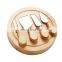 Customized High Quality Kitchen Mini Round Simple Bamboo Cheese Board Set