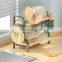 Multi-functional Kitchen Drain Storage Rack Non-slip Bowl Dish Cutting Board Etc Kitchen Organizer Rack With Hooks