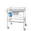 HC-M029 Clinic 2 Layers with storage box Stainless Steel Two-floor equipment Nurse work cart Medical Treatment Trolley