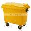 Outdoor 660 L Wheelie Commercial Size HDPE Polyethylene Waste Bins Rectangular Wastebin