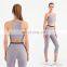Latest Gym Clothing For Women Workout Set Sport Suit Solid Color Cute Ribber Set