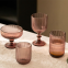 High Quality 250 ml Vintage Pattern Wine Glassware Set Purple Colored Embossed Glasses Elegant Drink Ware
