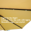Factory Price Wholesale Outdoor 10FT Solar Power Umbrella With Led Lights Parasol With Tilt And Crank Waterproof And Sunshade