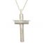 black enamel IPG plating stainless steel Western cross pendant necklace