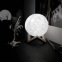 Drop Shipping 12 cm With 3 Colors 3D Led Magical USB Charge Mini Battery Powered Moon Night Light Moonlight