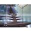 N119 Creater House Wood Glass Stairs, Manufacturer Customied Glass Staircase, Hot Sale Straight Floating Glass Wood Stairs                        
                                                Quality Choice