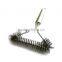 New improved logo print stronger stainless steel handle 12 inch 3 side grilling brush