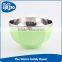 Unique design non toxic plastic and stainless steel mini soup bowl