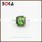 // Wholesales square shape green crystal for // lady Dress square shaped rhinestone flat back //