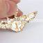 Fashion New Design B Wing Shape Hip Hop 10k Gold Pendant Setting Diamonds Jewerly