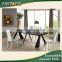 black modern extendable dining table for dining room