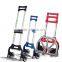 OEM design best price different colors aluminium made portable foldable shopping trolley