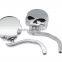 BJ-RM-354 Hot sale skull aluminum chrome motorbike mirror for harley