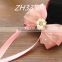 Long Tail Pink Chiffon & Satin Ribbon Jumbo Hair Bow For Adults