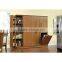 Home Plus Wood Living Room Furniture Cabinet Swing Out Door Brown