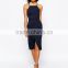 Wholesale Summer Latest Black Spaghetti Women Mini Dress