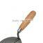 Bricklaying trowel with wooden handle, carbon steel blade
