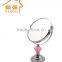 Metal framed crystal decorative mirror desktop makeup mirror