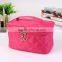 2016 beauiful cusmetic bags pure color middle size nylon lady handbags