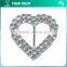 2MM Clear Cystal Rhinestone D Square Simple Frame Rhodium Metal Belt Buckle
