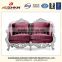 noble style silver foil classic fabric sofa