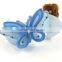 New Hair Bow Hairpin Claw Clip Blue Butterfly Acryl Rhinestone