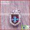 Wholesale custom stamped metal tag charms logo metal label for swimwear