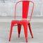 Vintage Retro Style Metal Industrial Colorful Chair for Cafe Bar Bistro