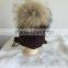 New Product Cute Fashion Knit Kids Hats Fur Pom Pom Crochet Baby Hats