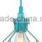 Hot Sale Colourful Hanging Lamp 1L,Edison Light Bulb Cage Lamp