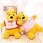Creative Lovely Cartoon Children Birthday Gift 20 cm Height Yellow Bear Doll With Clothes Stuffed Plush Toy