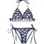 Domi Fish Scale Two Piece Hot String Bathing Suits Women Bikini Set