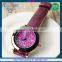 FS FLOWER - Wholesale Ladies Cheap Watch Alloy Case Stone Dial PU Leather Watch Strap