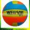 Colorful machine stitched 18 panels volleyball