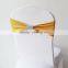 banquet elastic Chair band sash with removable mesh rhinestone buckle