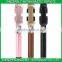 High-End 3-In-1 Clip Lens Bluetooth Remote Leather Selfie Stick