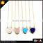 Delicate Natural Stone 18k Gold Plated Pendant Necklace