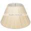 high end replaceable off-white barrel lamp shade with handmade pleated fabric for crystal table lamp /polyresin table lamp