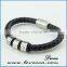 genuine mens handmade braided leather bracelet