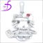 Stunning 925 sterling silver cubic zirconia pendant necklace for kids