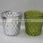 mini wide mouth glass diamond eletroplating silver vase with more style
